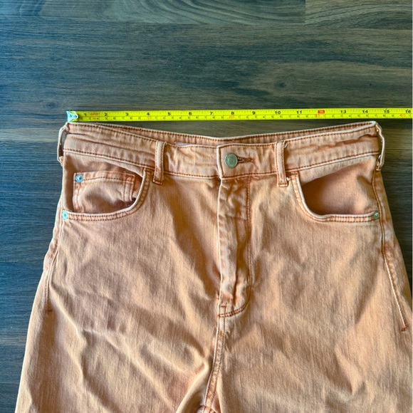 Anthropologie Pilcro The Column Straight Leg Jean Maize Orange color, Size 30 - Picture 4 of 8